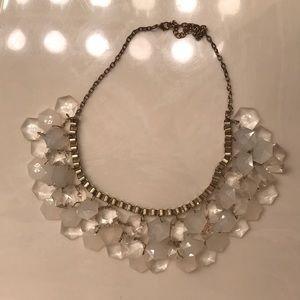 Statement necklace clear stones